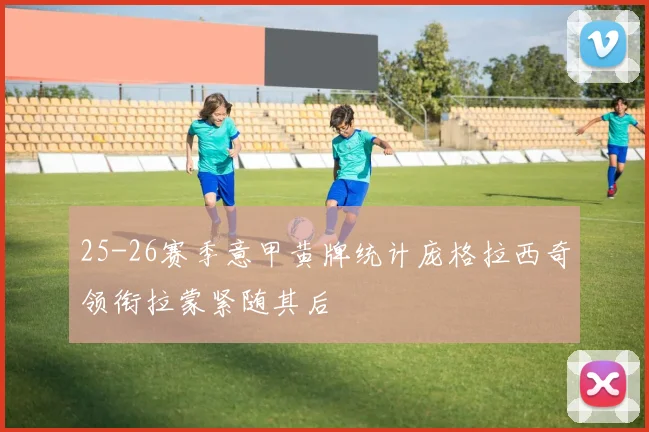 25-26赛季意甲黄牌统计庞格拉西奇领衔拉蒙紧随其后